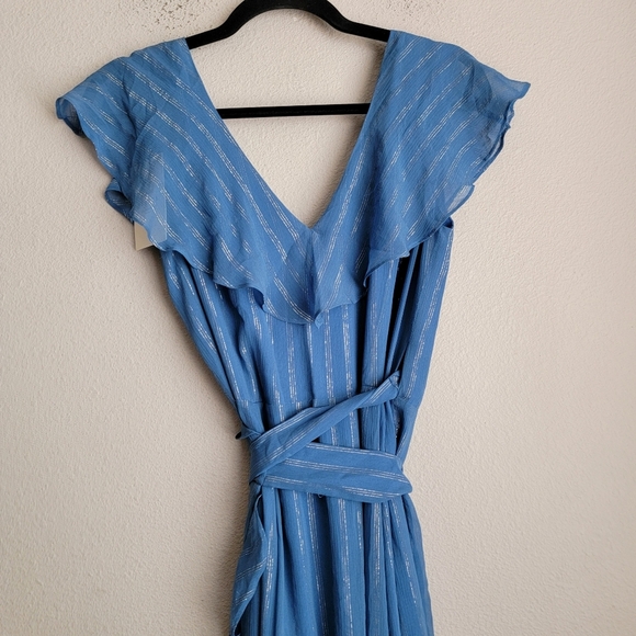 Sezane Giovana Dress in Electric Blue size 38 NWT - Picture 9 of 11